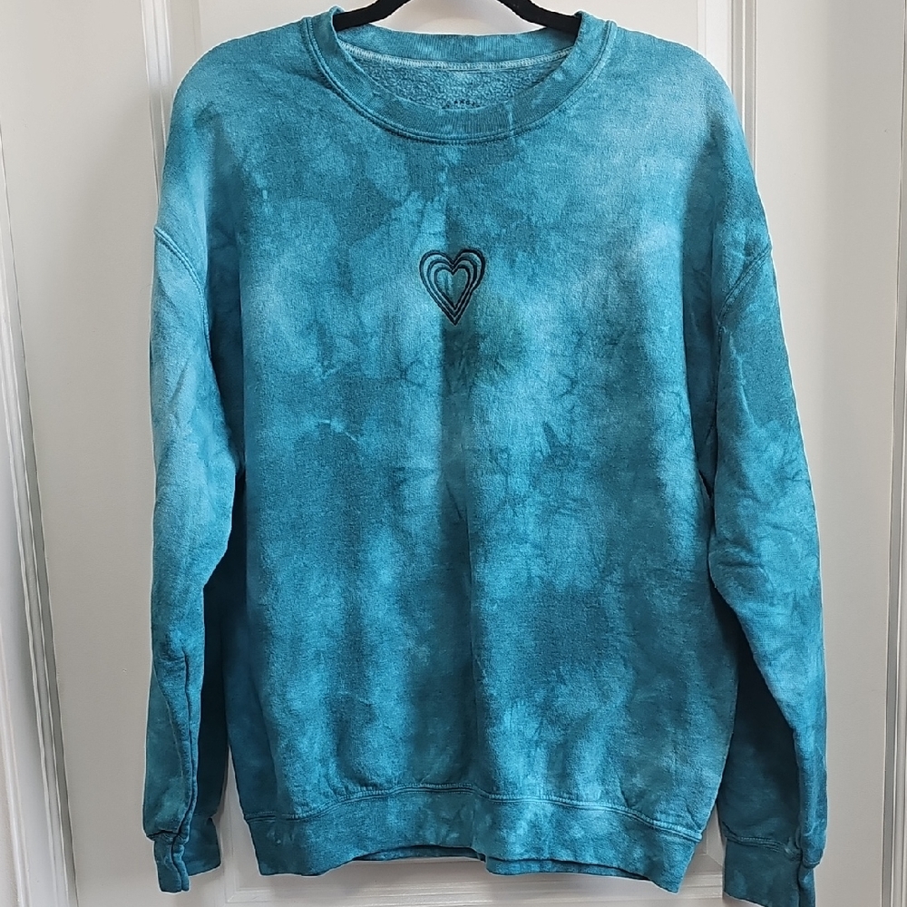 PacSun Blue Tie-Dye Sweatshirt